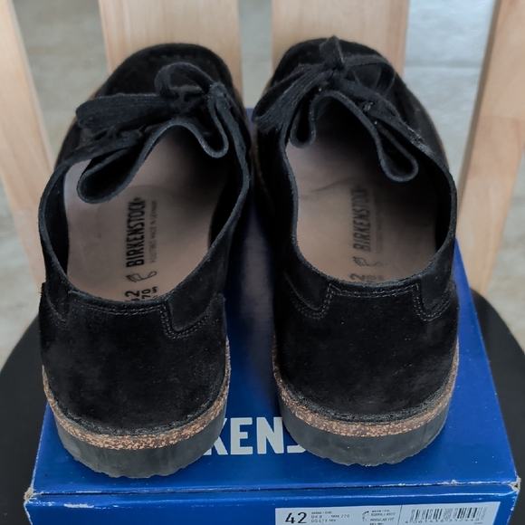 Birkenstock "Pasadena" Unisex Black Suede Loafers Ladies 11/Men's 9 - Picture 4 of 8